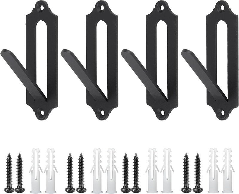 Qonutoci 4 Pack 4.1"x1.4" European Mount Skull Hanger, Stainless Steel, 100% Stainless Steel, Wall Mount, Industrial, Deer, Mule, Antelope, Coyote, Small Game Animals - Image 1